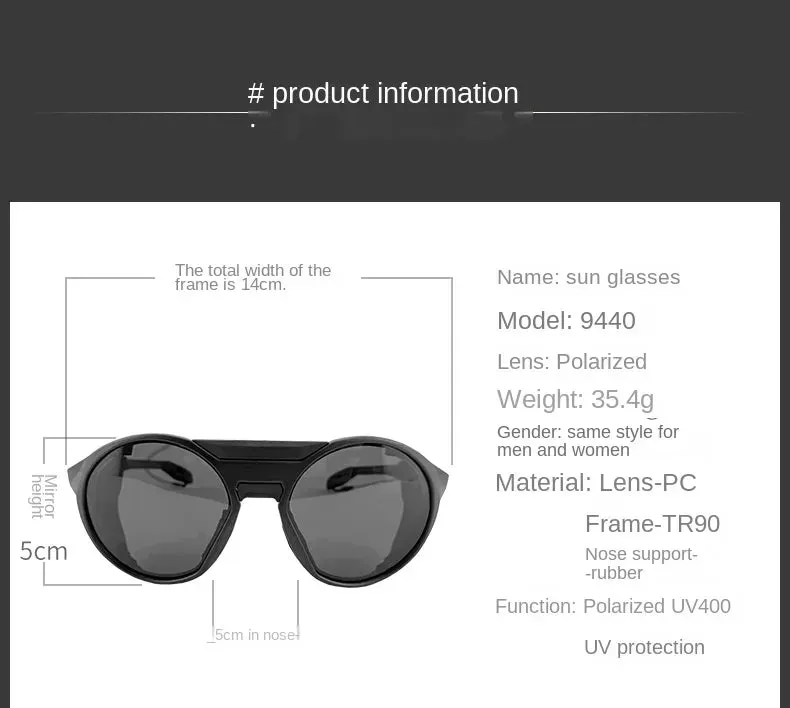 Sunglasses sun Shades Outdoor Windproof for Riding Fashion Polarized Resistant unisex