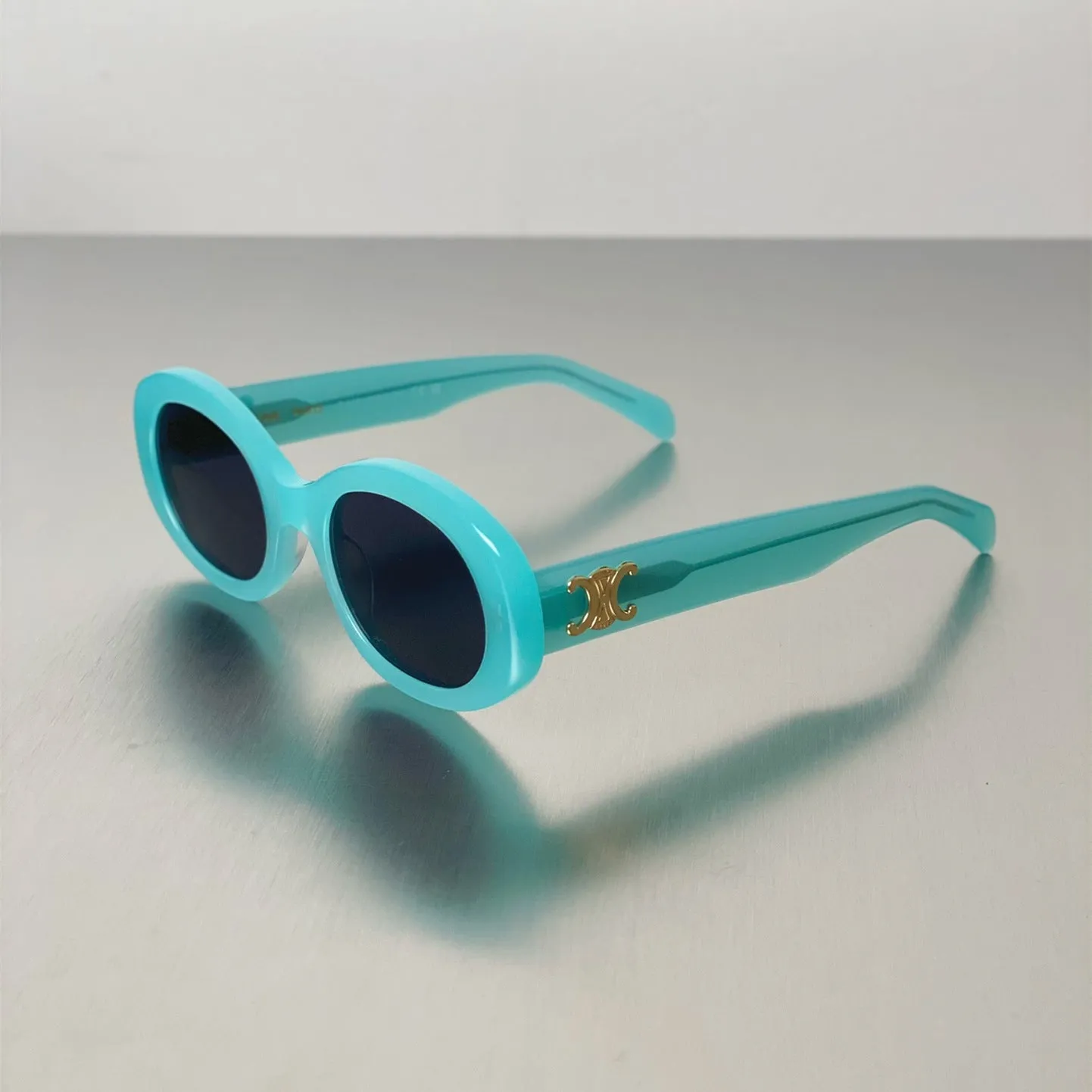 Sunglasses sun Shades Oval French Retro High Street White Cat Eye Women unisex