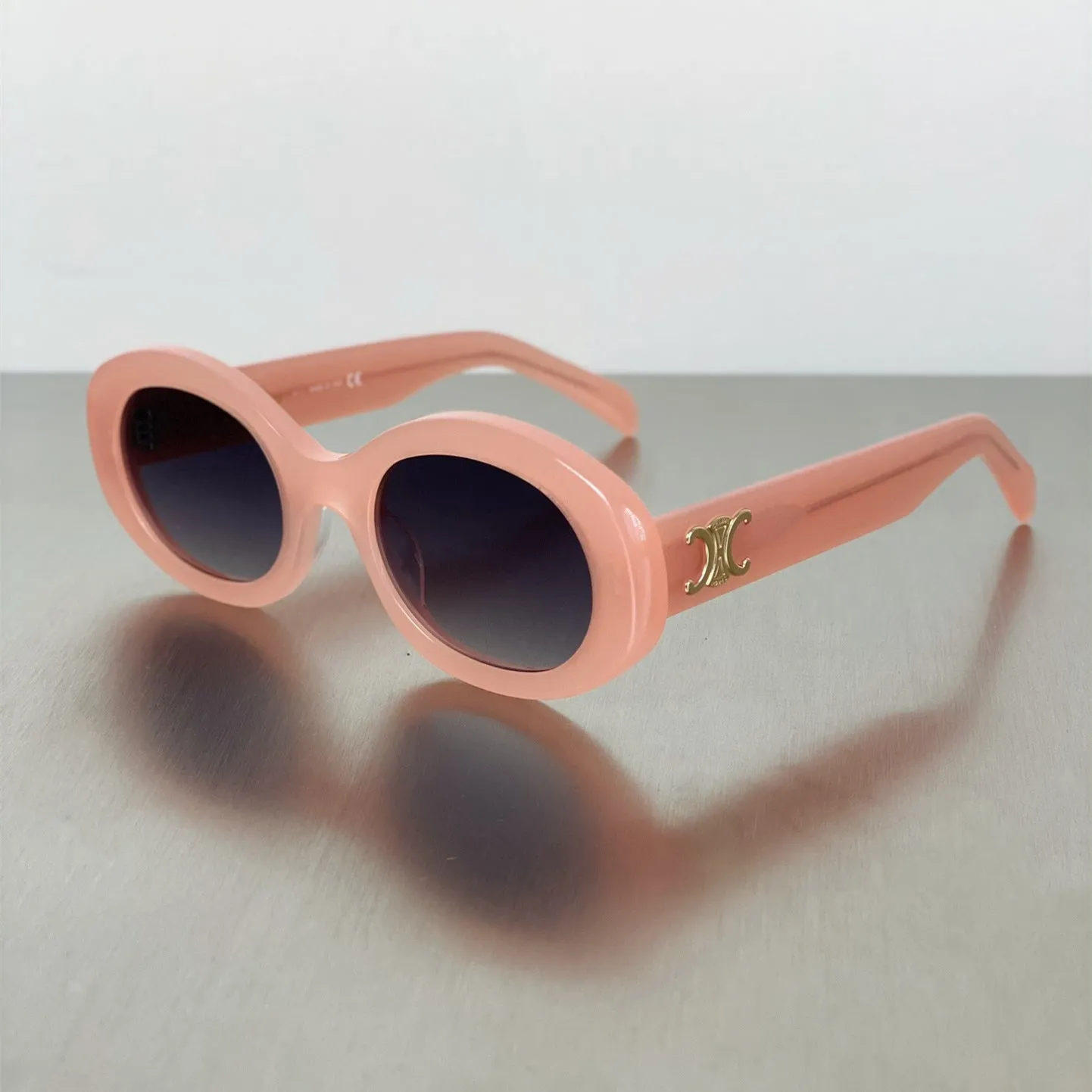 Sunglasses sun Shades Oval French Retro High Street White Cat Eye Women unisex