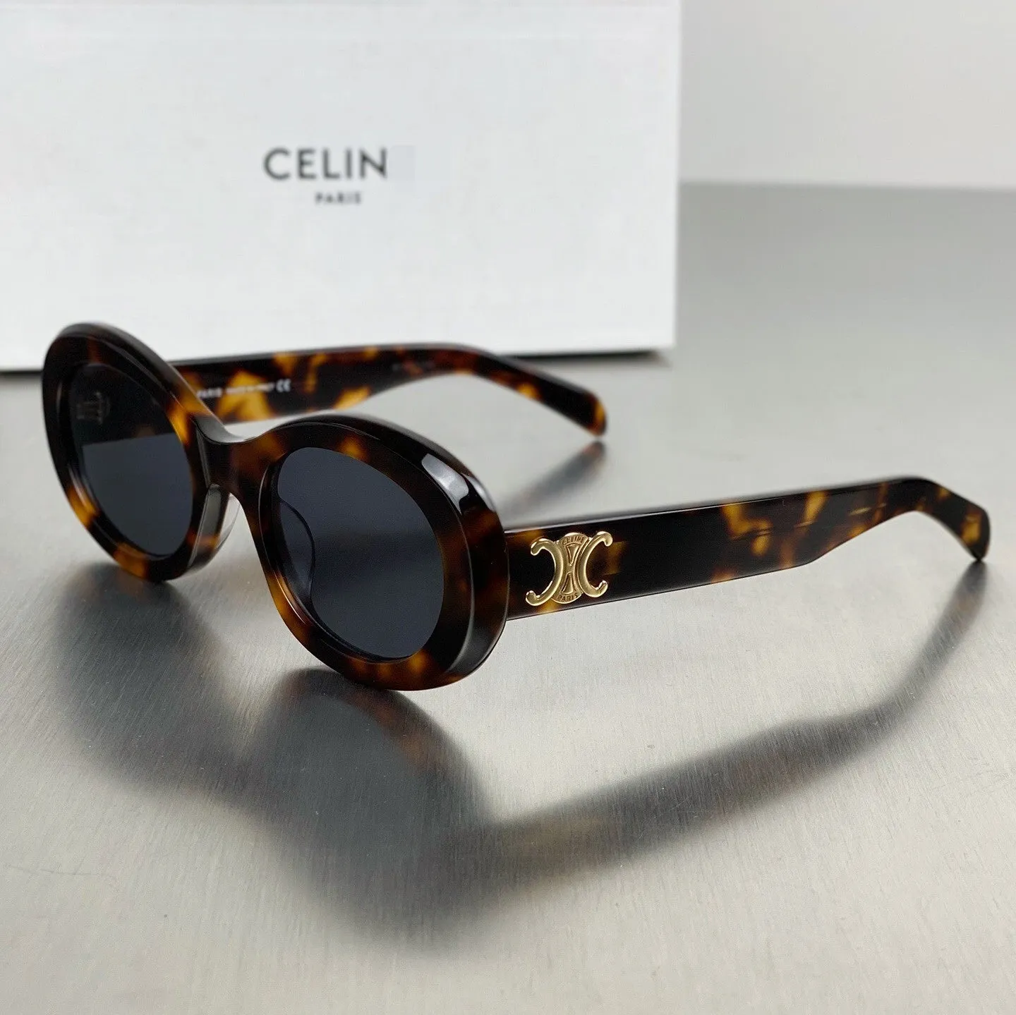 Sunglasses sun Shades Oval French Retro High Street White Cat Eye Women unisex