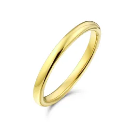 Thin Stackable Minimalist Tungsten Wedding Band Ring for Men - Black Dome Comfort Fit