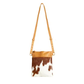 Tsavo Crossbody Pouch, Tan & White
