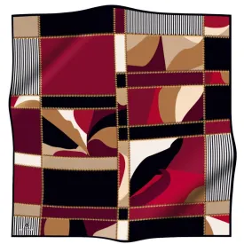 Vissona Zippertooth Colorblock Burgundy 90cm VS17428-5