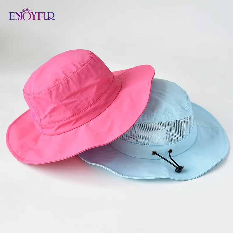 Waterproof Summer Kids Sun Hats Wide Brim