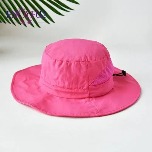 Waterproof Summer Kids Sun Hats Wide Brim