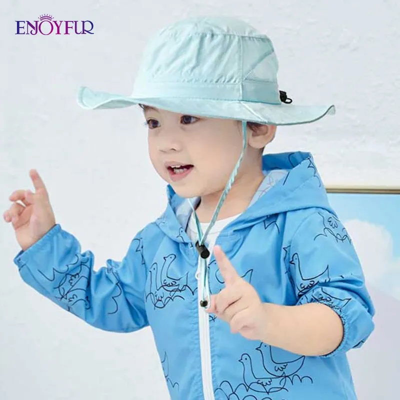 Waterproof Summer Kids Sun Hats Wide Brim