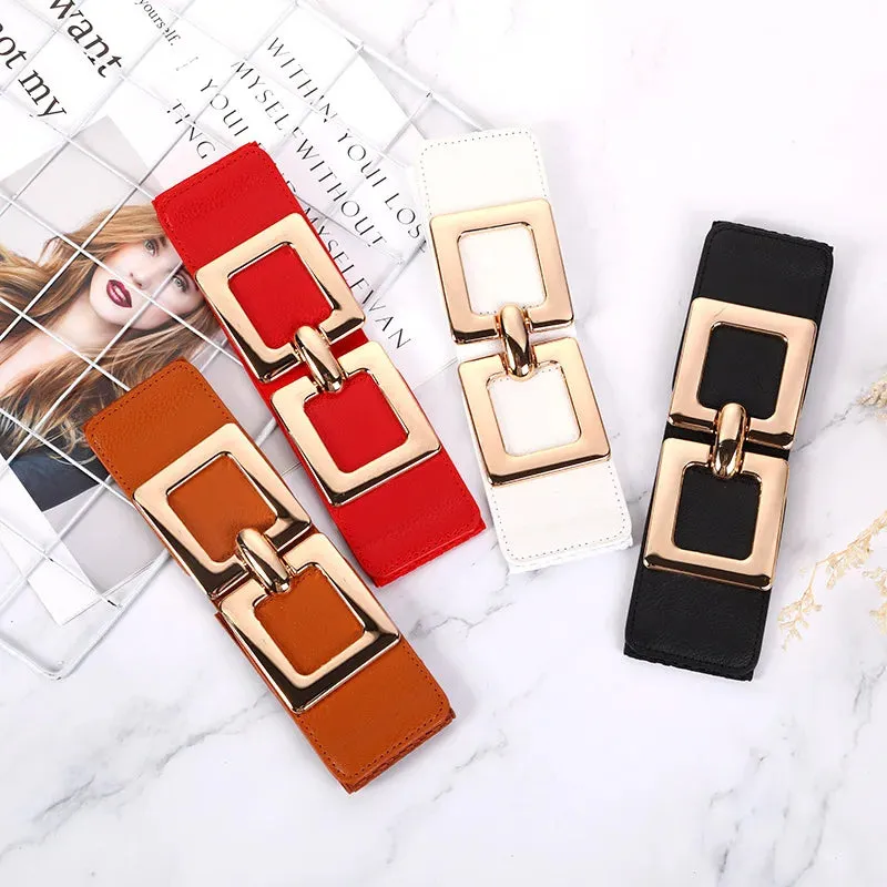 Wide Stretchy Elastic Cinch Belt