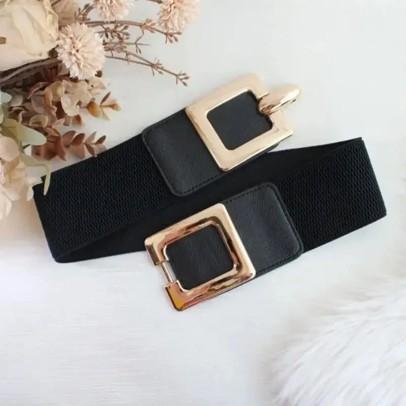 Wide Stretchy Elastic Cinch Belt