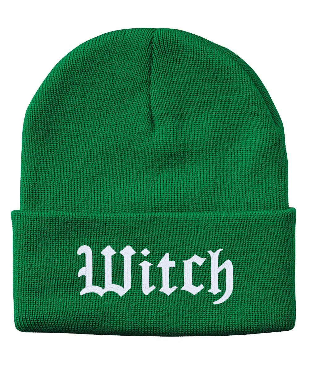 WITCH Embroidered Cuffed Beanie Hat