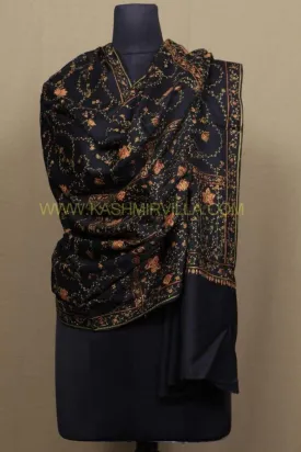 With The Base Of SemiPashmina This Black Colour Shawl With AllOver Sozni Jaal Is Extermly Beautiful.