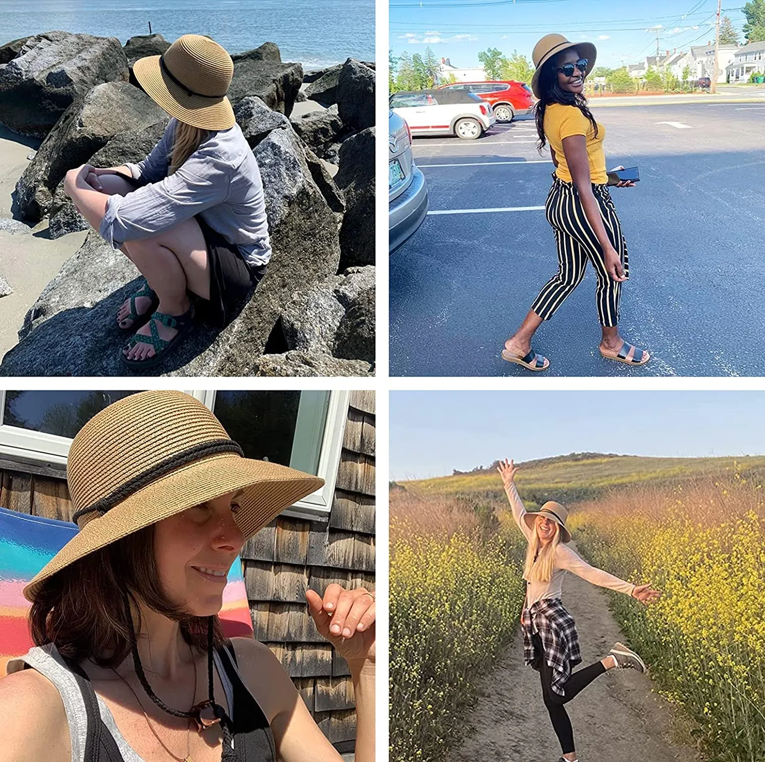 Womens Wide Brim Sun Hat