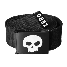 Zero Single Skull Web Belt - Black/White